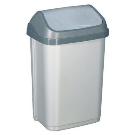 Poubelle 50 litres fourre-tout  gris