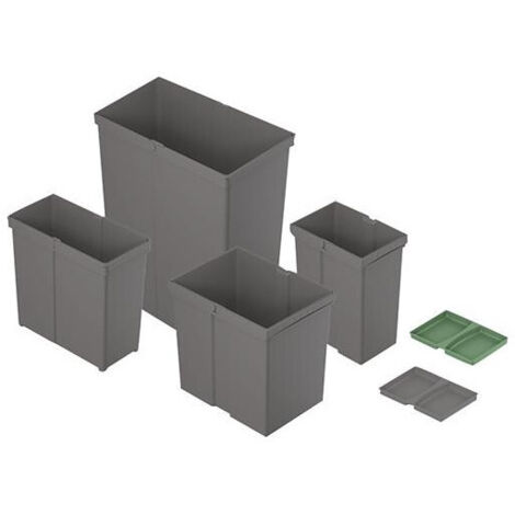 Poubelle 9279394 40l plastique anthracite