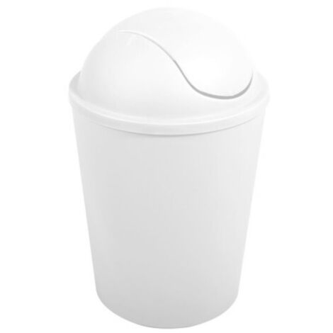 Poubelle à  bascule AKO 5,5L Blanc MSV