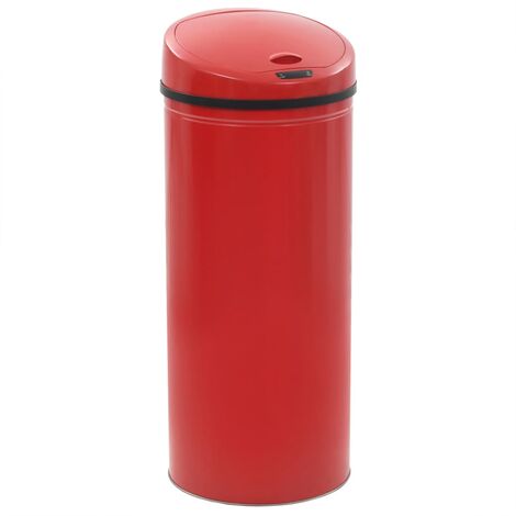 Poubelle à capteur 62 L Rouge
