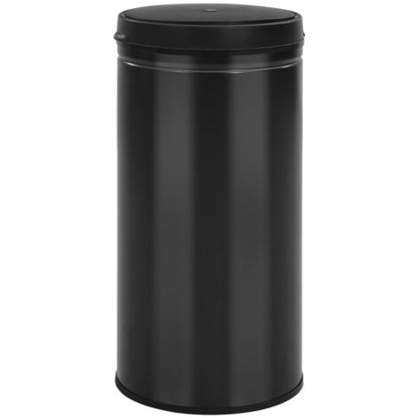 Poubelle à capteur automatique 70 L Acier au carbone Noir CFW214837