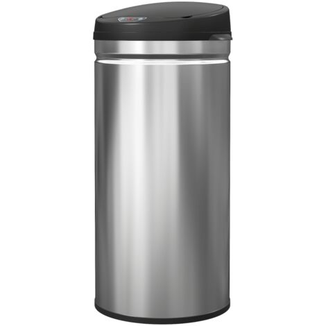 Poubelle à capteur de 42 litres avec fonction de fermeture douce,poubelle en acier inoxydable sans contact pour cuisines hygiéniques-Da