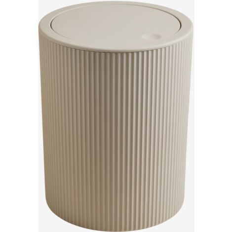 Poubelle à couvercle en ABS Ozene SKLUM Blanc grisâtre