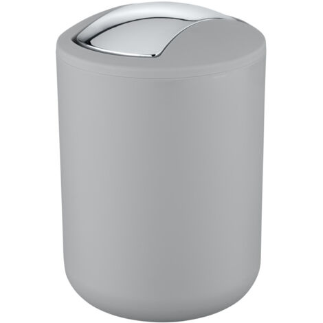 Poubelle à couvercle oscillant Brasil S gris WENKO