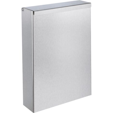 Poubelle à déchets Delabie, rectangulaire, à montage mural, plate, 4,5 l, finition satinée