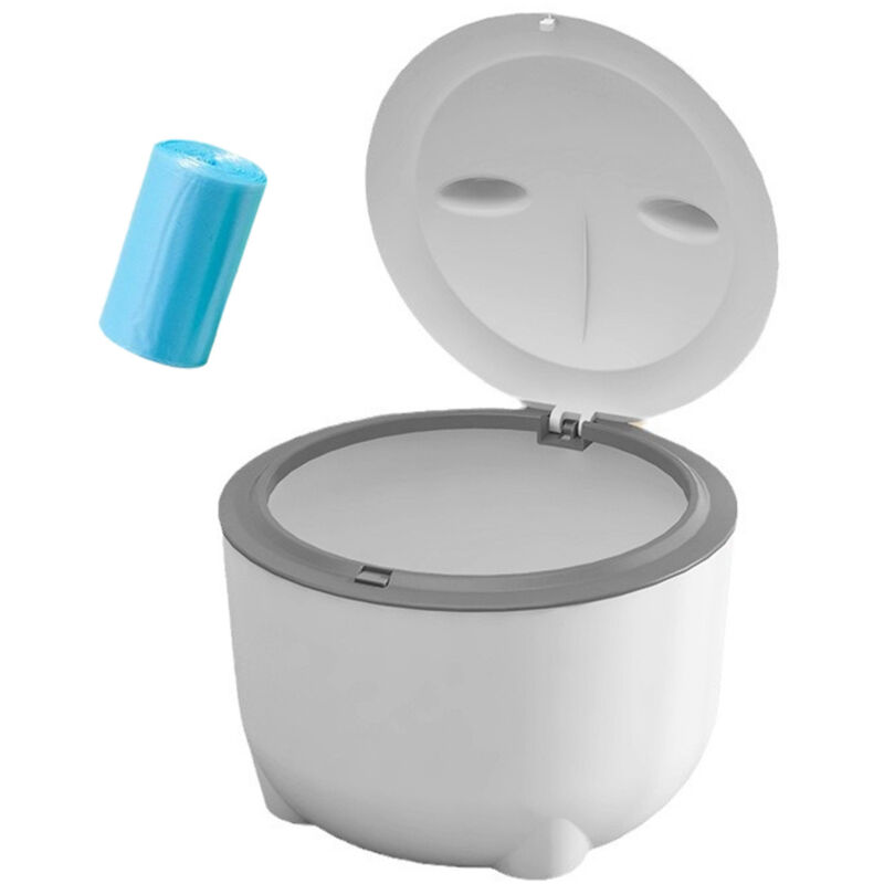 Poubelle à déjections félines avec couvercle et 30 sacs poubelle L2V3 : anti-odeur, hygiénique et facile à nettoyer pour chats