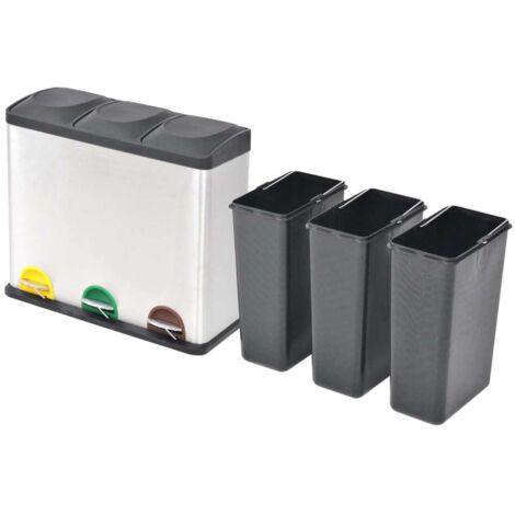Poubelle à ordures Acier inoxydable 54 L CFW294718