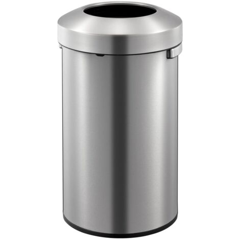 Poubelle à ouverture dessus Urban 90 L Argenté mat EKO - Argent