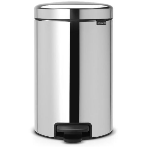 poubelle à pédale 12 l brillant steel - new icon - brabantia
