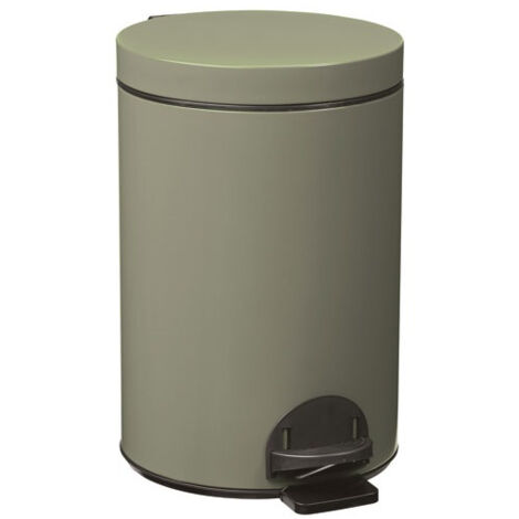 Poubelle à pédale 14 L Gris Ciment - Élora - ROSSIGNOL