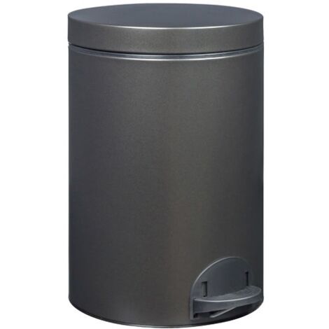 Poubelle à pedale 14l noir basalte - Rossignol - 90267