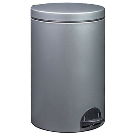 Poubelle à pédale 20 L Gris Métal - Élora - ROSSIGNOL