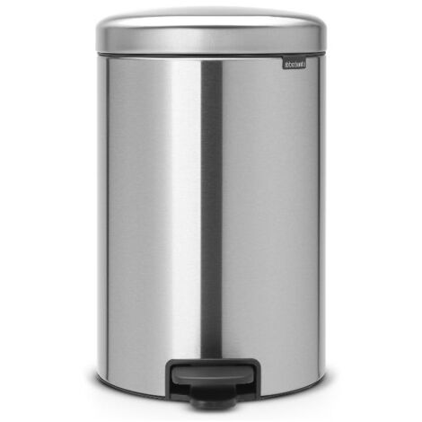 poubelle à pédale 20 l matt steel - new icon - brabantia