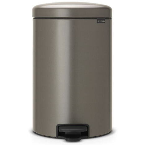 poubelle à pédale 20 l platinium - new icon - brabantia
