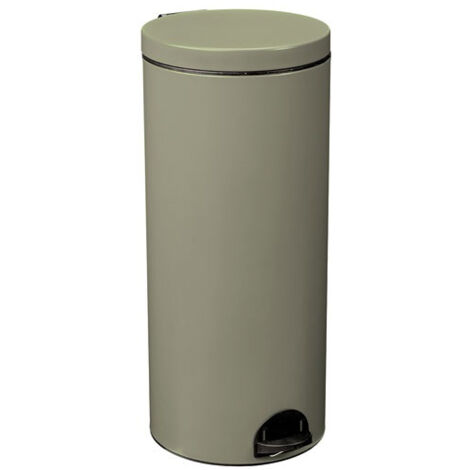 Poubelle à pédale 30 L Gris Ciment - Élora - ROSSIGNOL