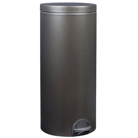 Poubelle à pédale 30 L Noir Basalte - Élora - ROSSIGNOL