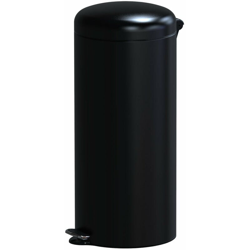 Kitchen Move - Poubelle de cuisine à pédale urban Noir Acier inoxydable 30 l