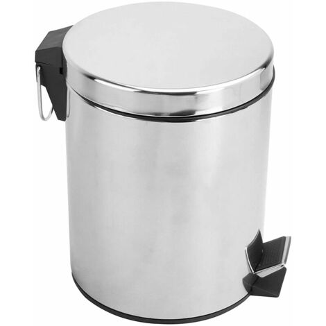 Poubelle à pédale 5L Poubelle Avec Seau Amovible Poubelle de salle de bain en acier inoxydable avec couvercle Poubelle Avec Doublure Poubelles de toilette Poubelle - LKBD