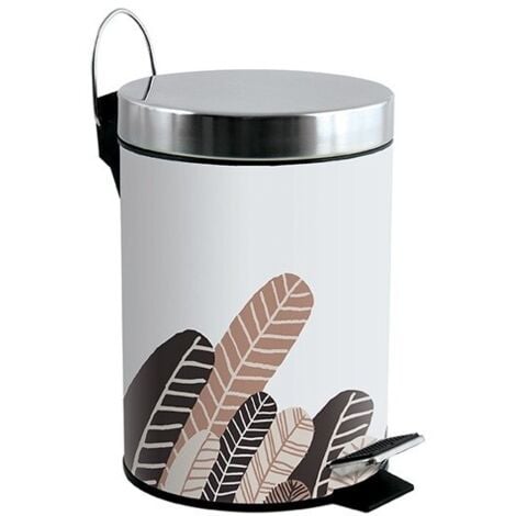 Nu Steel, Iceberg Aqua Collection Petite Poubelle Ronde Vintage Pour Salle De Bain, Chambre, Dortoir, Université, Bureau, 21,6 X 21,6 X 26,4 Cm, Finition