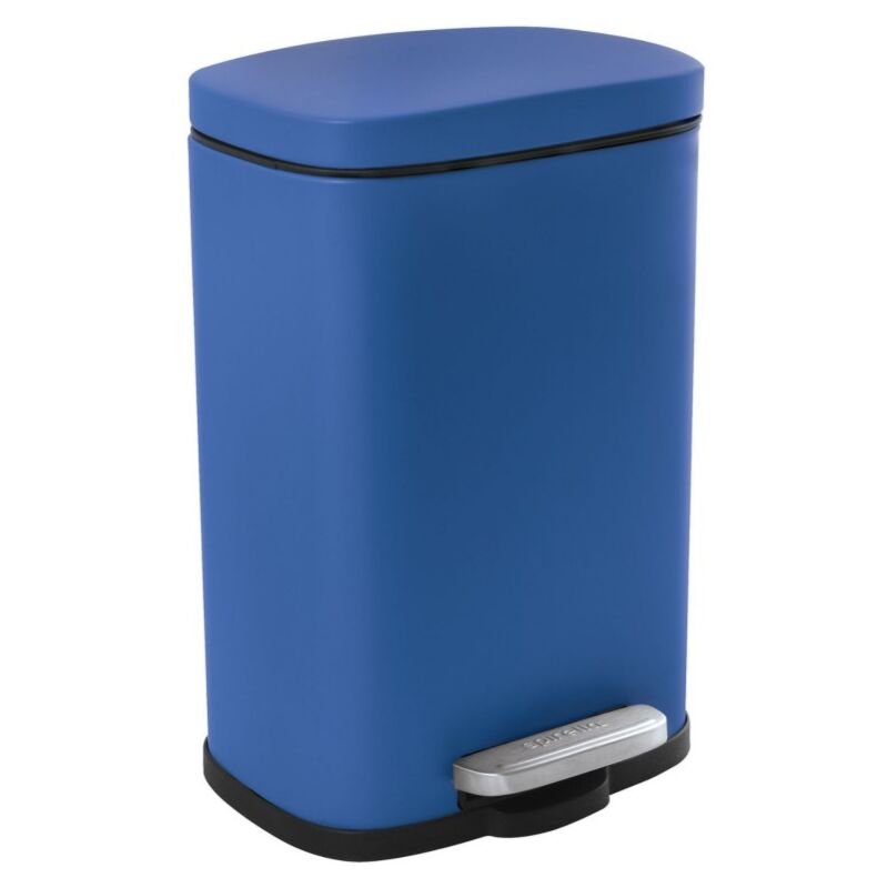 Poubelle à pédale Acier akira 5L Bleu roi mat Spirella