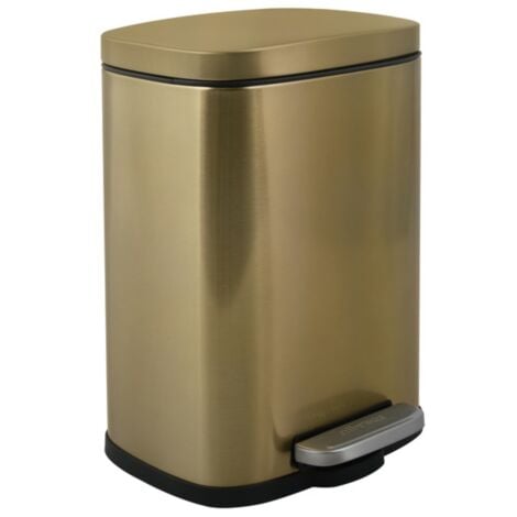 Poubelle à pédale Acier AKIRA 5L Or Brossé Spirella