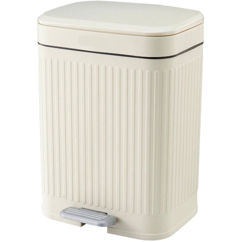 Poubelle à pédale aura Blanc Plastique 12 l