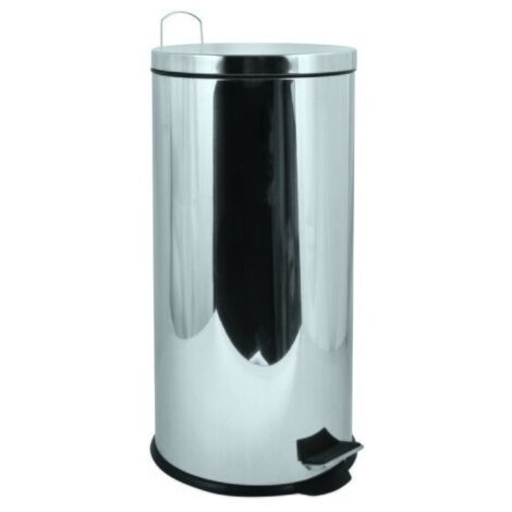 Poubelle à  pédale de cuisine Inox Miroir 30L Inox MSV