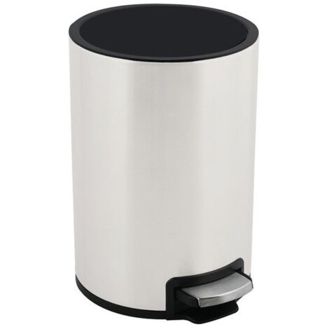 Poubelle à  pédale Inox RIKU 5L Blanc mat Spirella