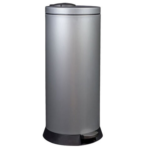 Poubelle à pédale - Magic 30 L gris métal - ROSSIGNOL