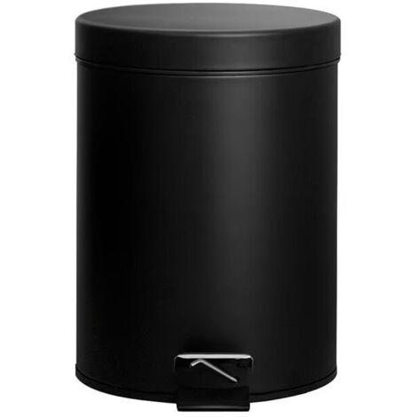 Poubelle à Pédale Pour Salle de Bain, Capacité 5L,Poubelle Ronde avec Couvercle à Fermeture Douce, Poubelle à Cosmétiques, Design Modern