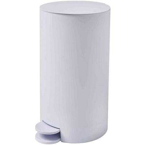 Poubelle à pédale salle de bain 3L blanc