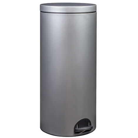 Poubelle à pédale - Sania 30 L gris métal - ROSSIGNOL