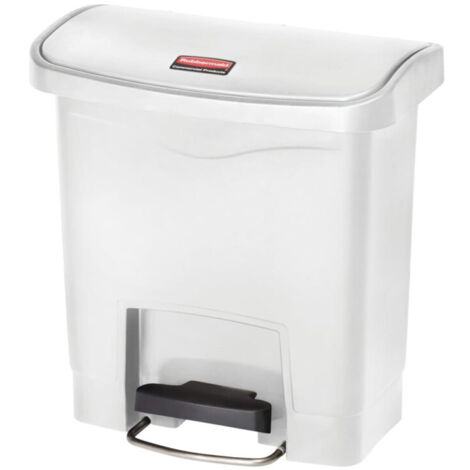 Poubelle à pédale Slim Jim 15 L Blanc Rubbermaid