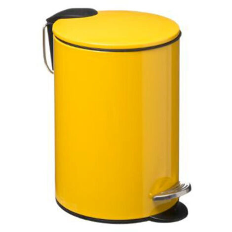 Poubelle à Pédale "Softclose" 3L Jaune