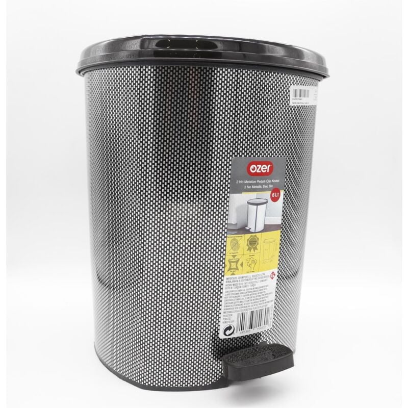 Poubelle à pédale,Poubelle de 6 litres pour salle de bain à domicile, grande poubelle créative couverte à commande au pied, adaptée à la cuisine, au