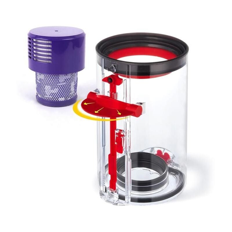 Poubelle à PoussièRe AméLioréE pour Aspirateur pour Dyson V10 SV12, Grand Bac de Remplacement pour Poubelle Dyson V10, PièCe n° - Forehill