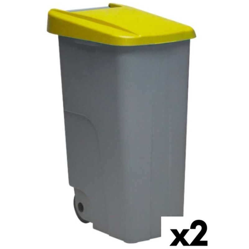 Poubelle à roulettes 85 l Jaune 58 x 41 x 76 cm - Brand ean : 4899888666929 - Denox