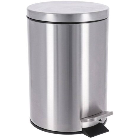 Poubelle acier inoxidable ronde 3l - chrome - Tendance