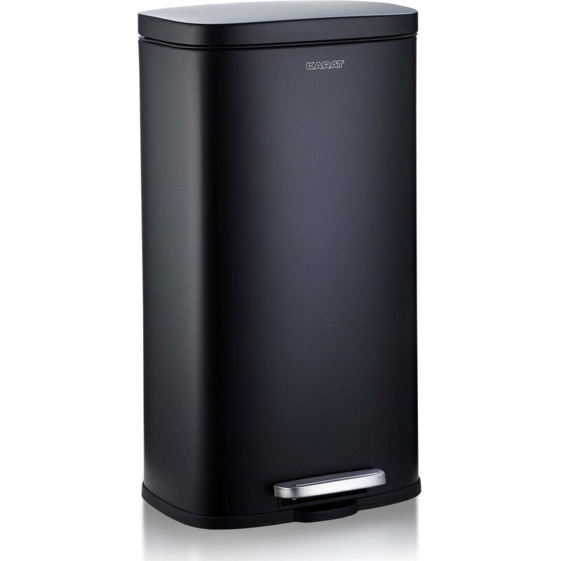 Karat - Poubelle Dustin Fermeture automatique Noir Capacité: 50 litres