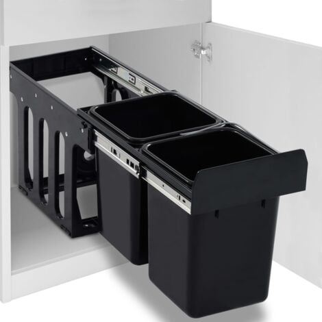 Poubelle amovible de cuisine Fermeture en douceur 20 L