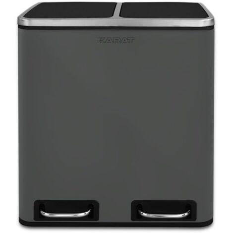 Poubelle Anthracite, 2 x 30 Litres
