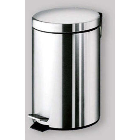 Poubelle argentée de 20 litres.