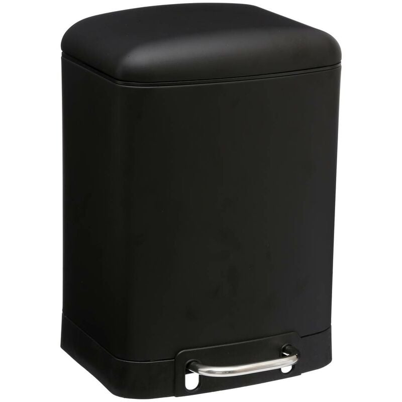Poubelle à pédale métal 6l ariane noir - 5five