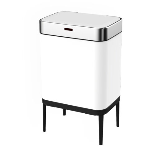 Poubelle automatique 60L en acier inoxydable – Ouverture automatique avec capteur de mouvement – Dimensions 42x30x76 cm – Catter House