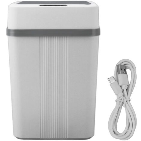 Poubelle Automatique Sensorielle Intelligente 12L - Matériel ABS/PP Imperméable Rechargeable USB