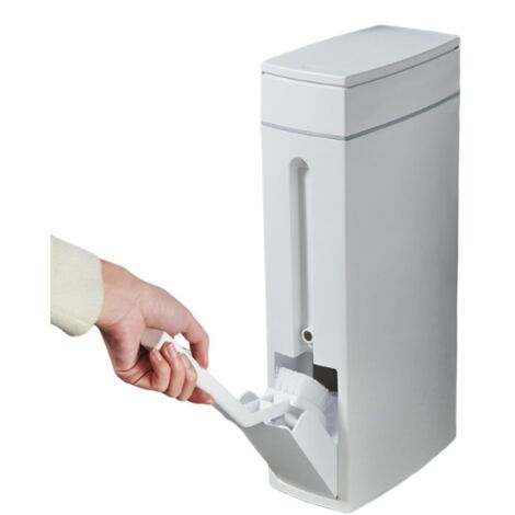 Poubelle avec couvercle, 4,5 l, avec brosse WC, pour