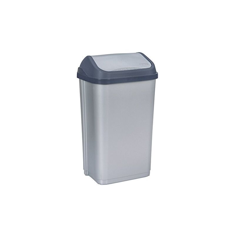 Keeeper - okt 2053708 swing-bin poubelle plastique argent/anthracite 50 l 10308160000