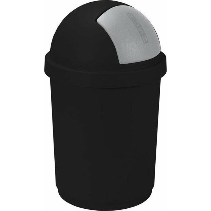 Bin de Rubbish Roll-Top 50 l, Colour Silver, Black/Silver, 35