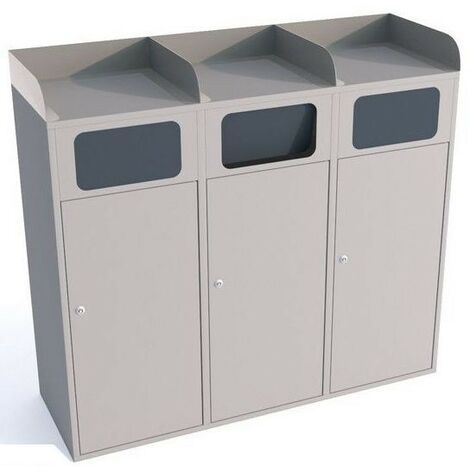 Poubelle avec dépose plateau ETNA III 3x120l