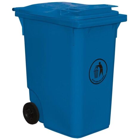 Poubelle Bleu en Polyéthylène, 360L sur roulettes ( Prix pour 1 )